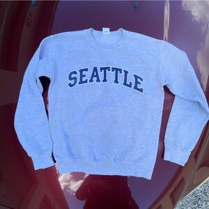 SEATTLE vintage gray crewneck sweatshirt S adults